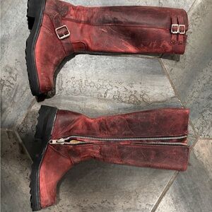 John Fluevog Red Bond Girl Boots